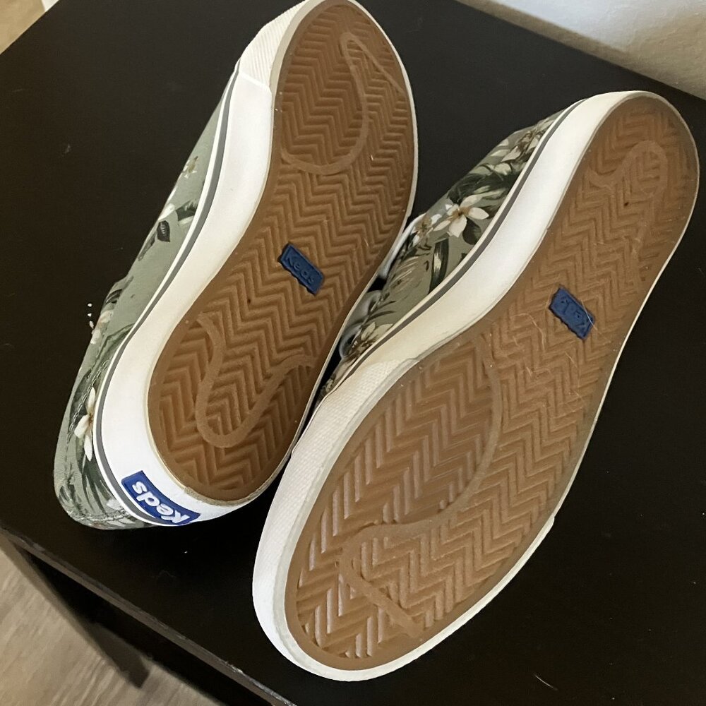 Keds Tropical Green Canvas Sneakers NEW - Picture 4 of 5